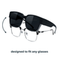 SnapShades® MEN Sleek Black Fit Over Sunglasses