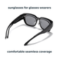 SnapShades® MEN Sleek Black Fit Over Sunglasses