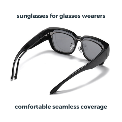 SnapShades™ MEN Sleek Black Fit Over Sunglasses